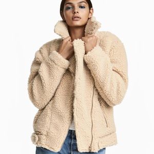 H&M teddy coat size 8